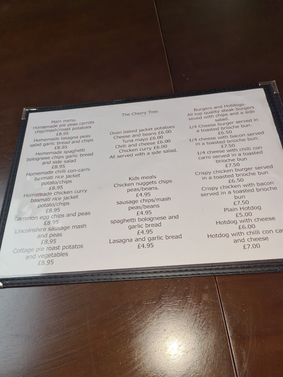 The Cherry Tree Ingoldmells Menu - Image 4